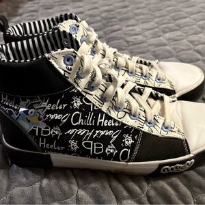 Adult Bluey High-Top Sneakers - Black and White